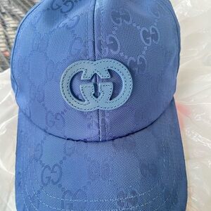 New in box with tags Gucci Blue GG Monogram Baseball Cap for spring & summer.🇮🇹